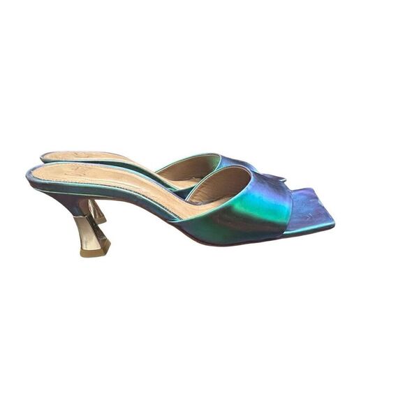 Wittner Luiza Luster Holographic Leather Flared Sandal - Picture 7 of 13